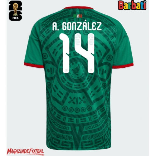 Mexic Armando Gonzalez #14 Tricou Fotbal Replică Mondial 2026 Barbati Acasa Mexic Armando Gonzalez #14 Tricou Fotbal Replică Mondial 2026 Barbati Acasa